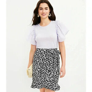 LOFT Daisy Ruffle Wrap Skirt